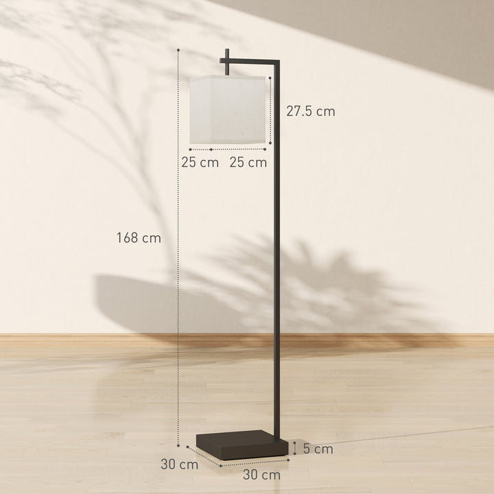 Floor Lamp for Living Room, 66" Modern Tall Standing Lamp with Adjustable Colour Temperatures & 10 Brightness Levels, Remote Control and Foot Switch for Bedroom Office, 9W LED Bulb Included