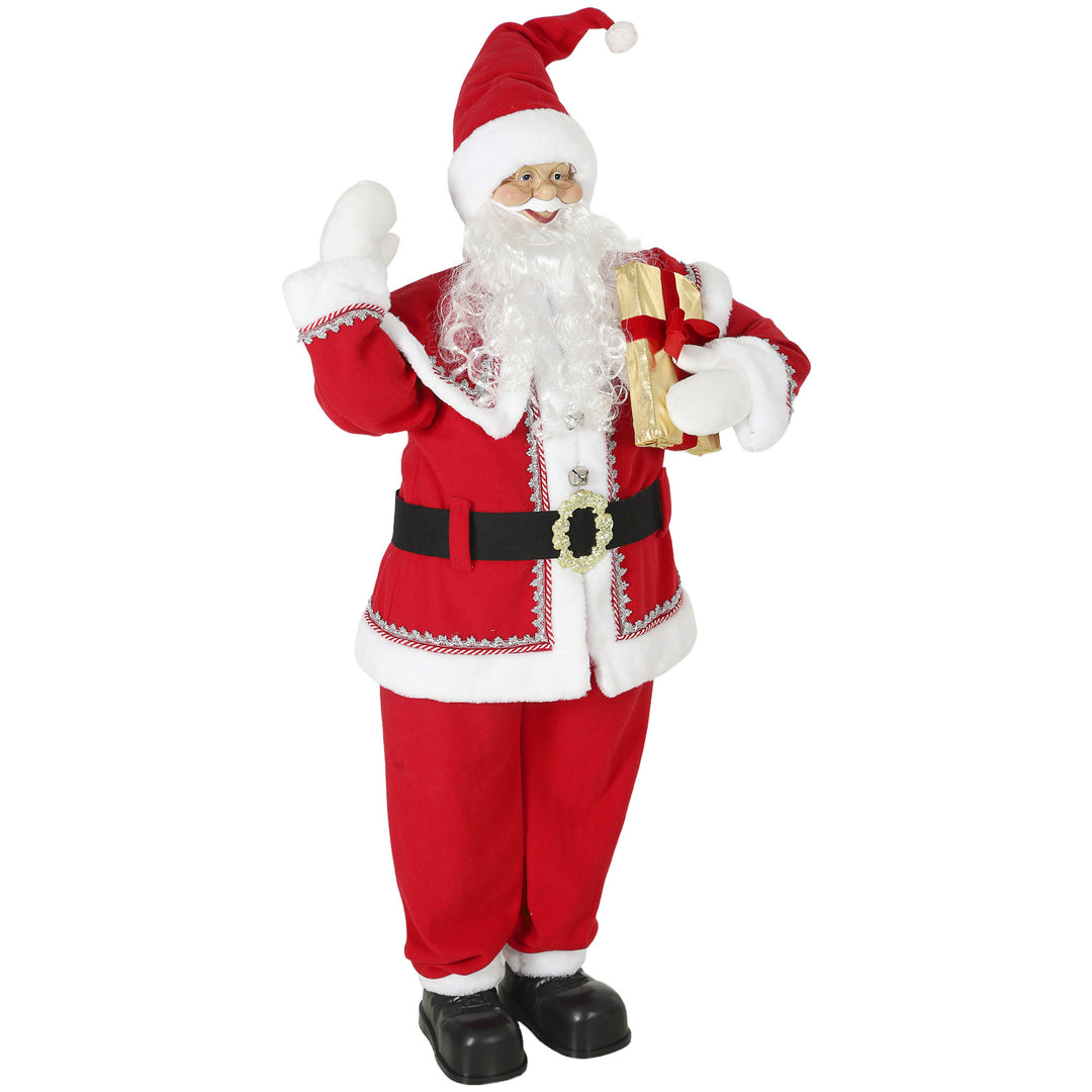 5ft Life Size Singing Santa Claus, Animated Santa with Rotating Head