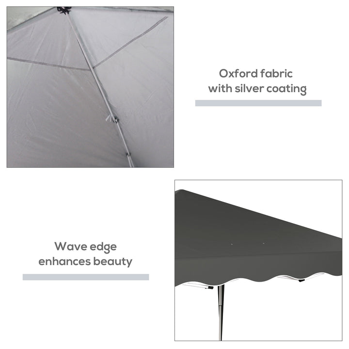 3 x 3cm Adjustable Height Pop-Up Gazebo, with Bag - Grey