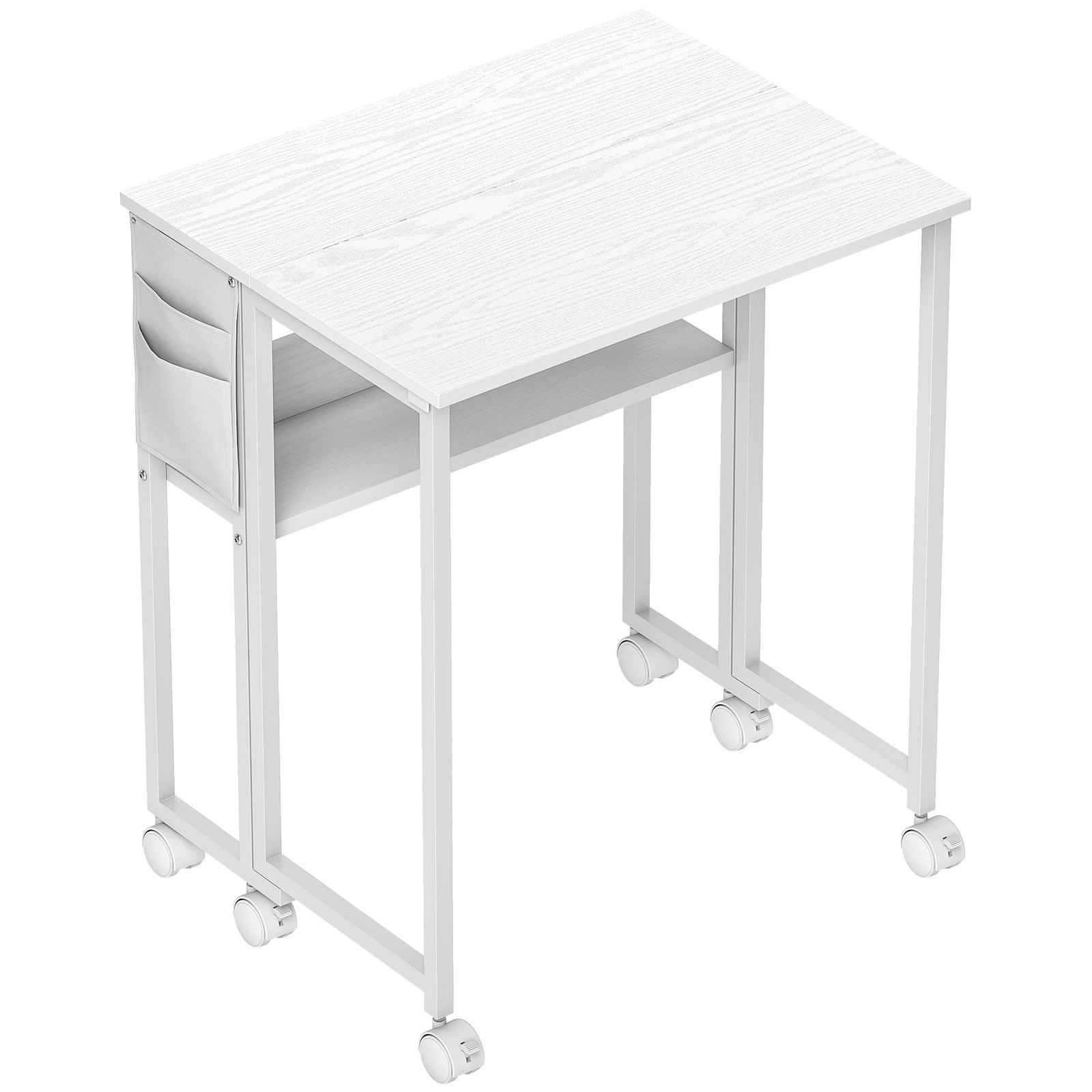 63 cm Drop Leaf Writing Work Desk - White
