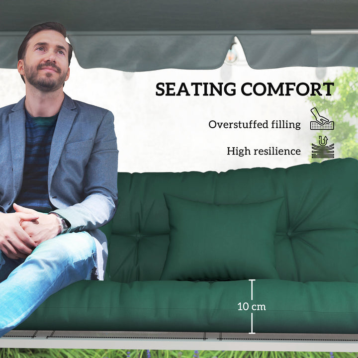 Outdoor Seat Cushions Back Cushion with 2 Pillows, Water Repellent Sea