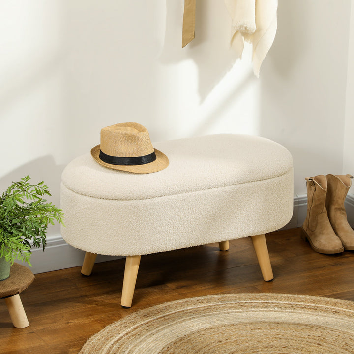 Teddy Fleece Storage Ottoman