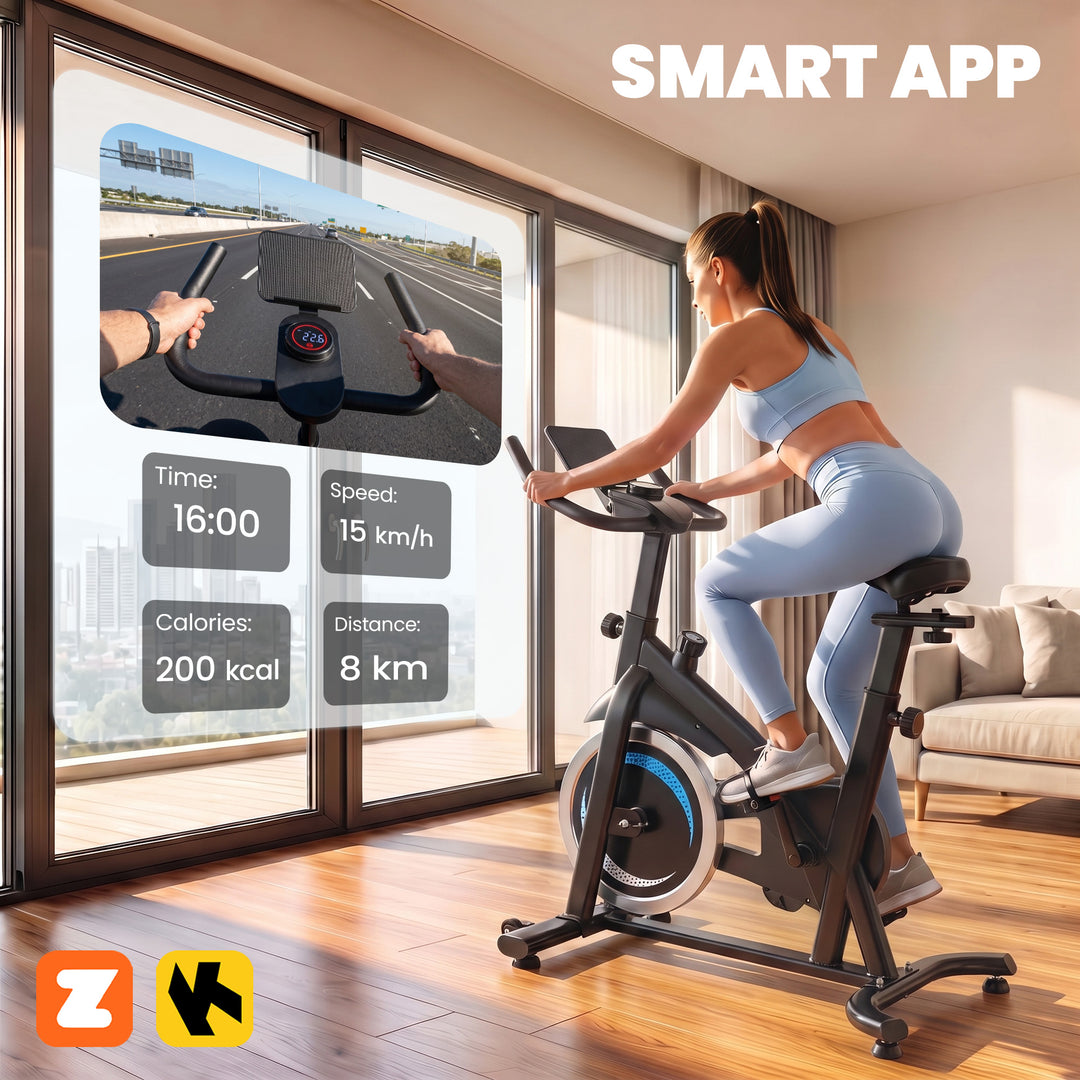 Exercise Bike, Indoor Stationary Bike with Smart APP, 0-100% Magnetic - view 4