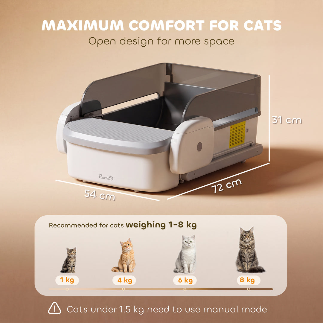 Self Cleaning Cat Litter Tray, Open-Top Automatic Litter Box with APP - view 3