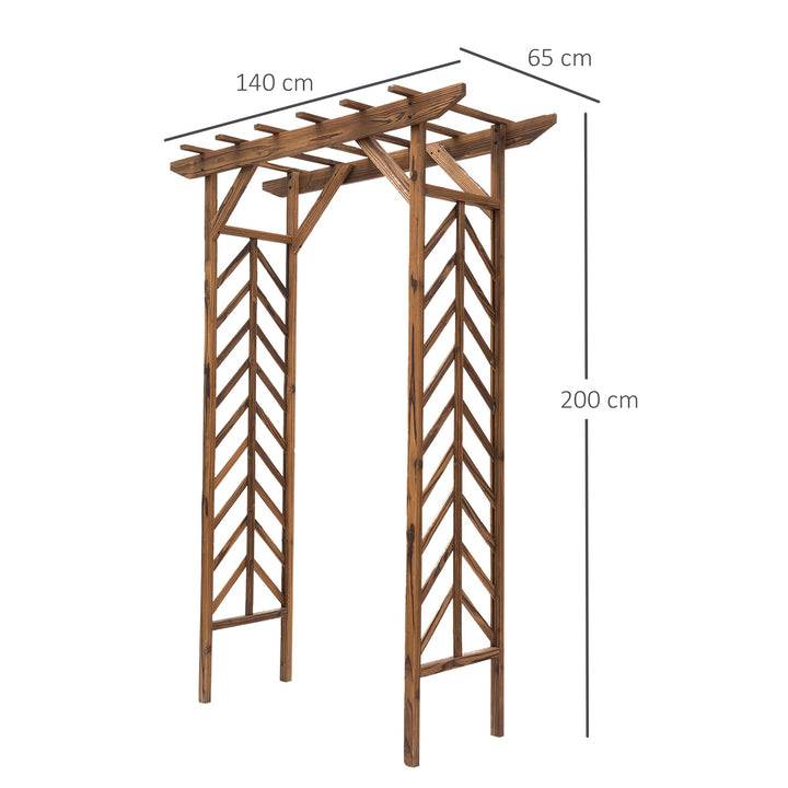 Wooden Garden Arbor, Arch Trellis with Classic Countryside Style, Perg