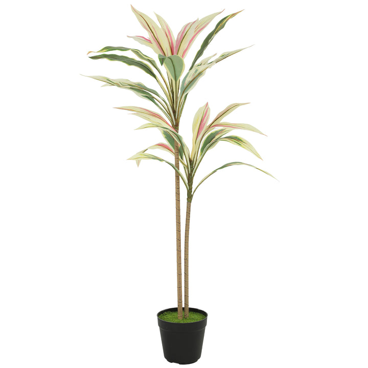 90 cm Artificial Cordyline Tree in Moss Effect Pot, Realistic PEVA Fau