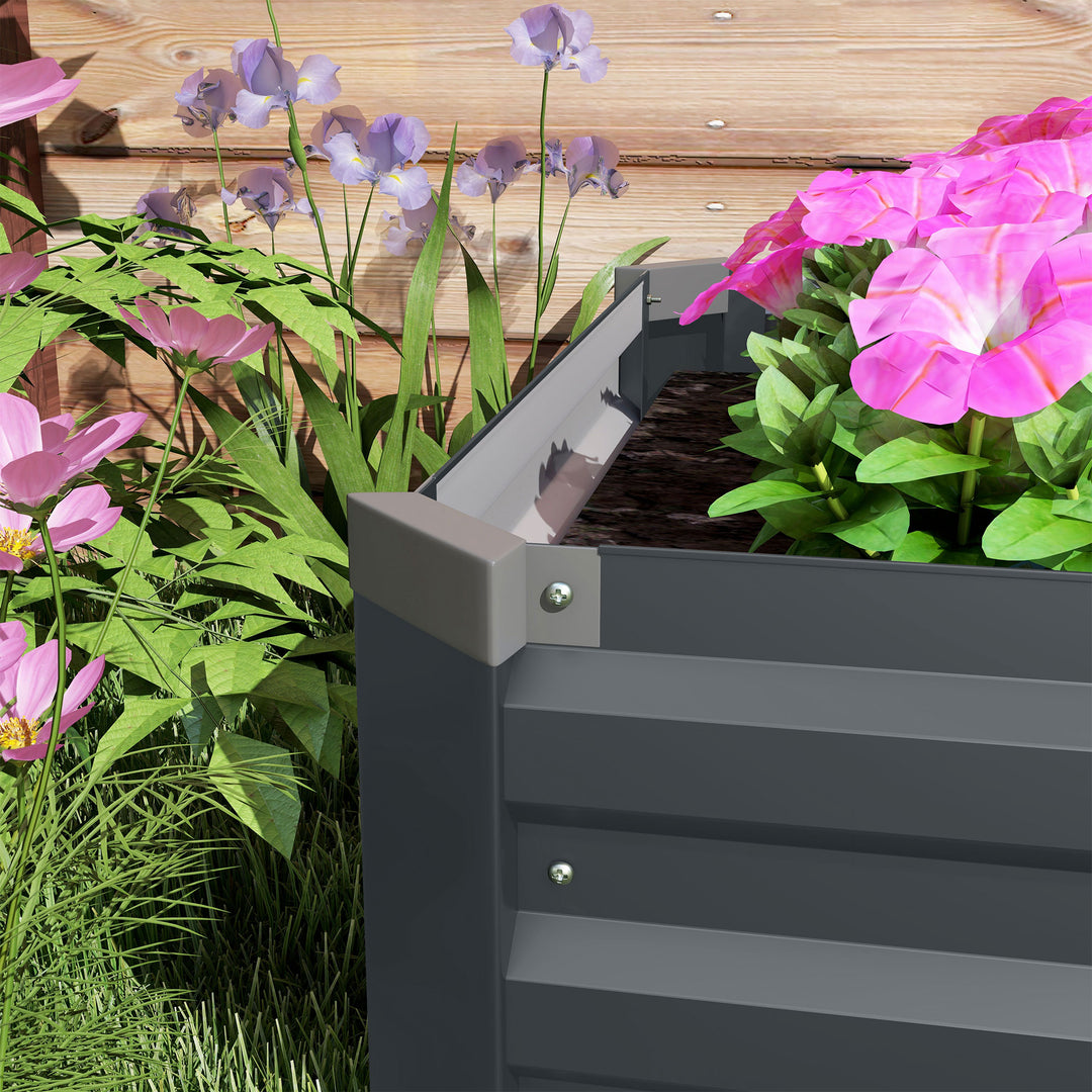 60 x 240cm Galvanised Steel Planter, with Open Bottom