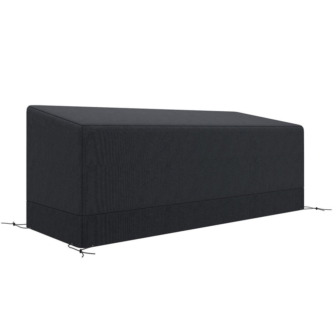 Rectangular Patio Garden Furniture Cover Waterproof for 3 Seater Sofa Bistro Set, UV Resistant Protection 600D Oxford Fabric Rattan Lounge Clean Cover, 190 x 72 x 76cm, Black