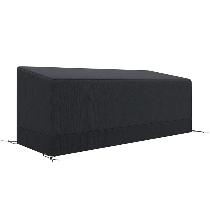 Rectangular Patio Garden Furniture Cover Waterproof for 3 Seater Sofa Bistro Set, UV Resistant Protection 600D Oxford Fabric Rattan Lounge Clean Cover, 190 x 72 x 76cm, Black