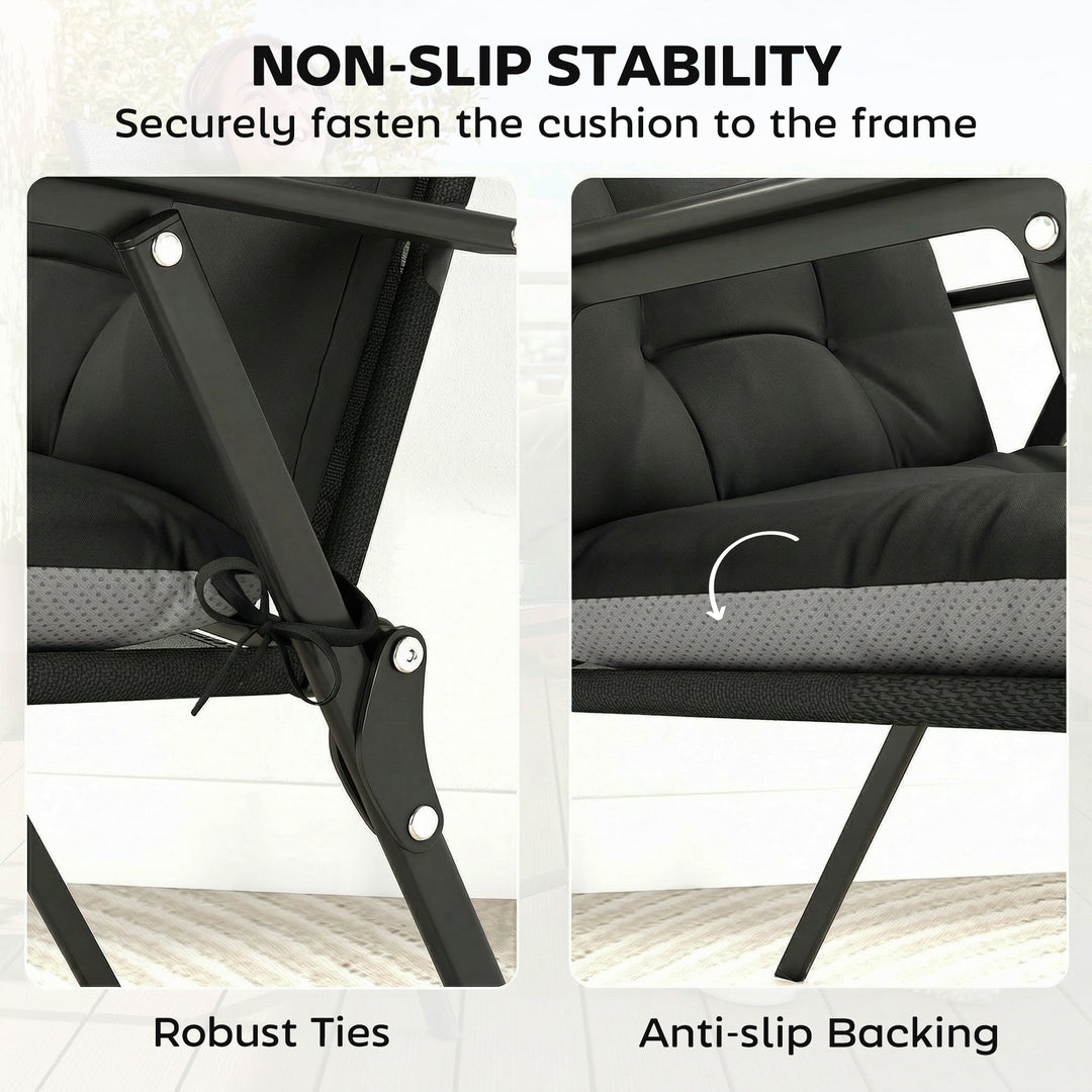 Patio Chair Cushions Set of 4, Waterproof Non-Slip Lounge Chair Cushio
