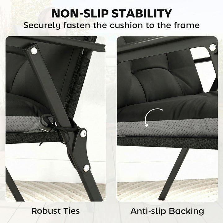 Patio Chair Cushions Set of 4, Waterproof Non-Slip Lounge Chair Cushio