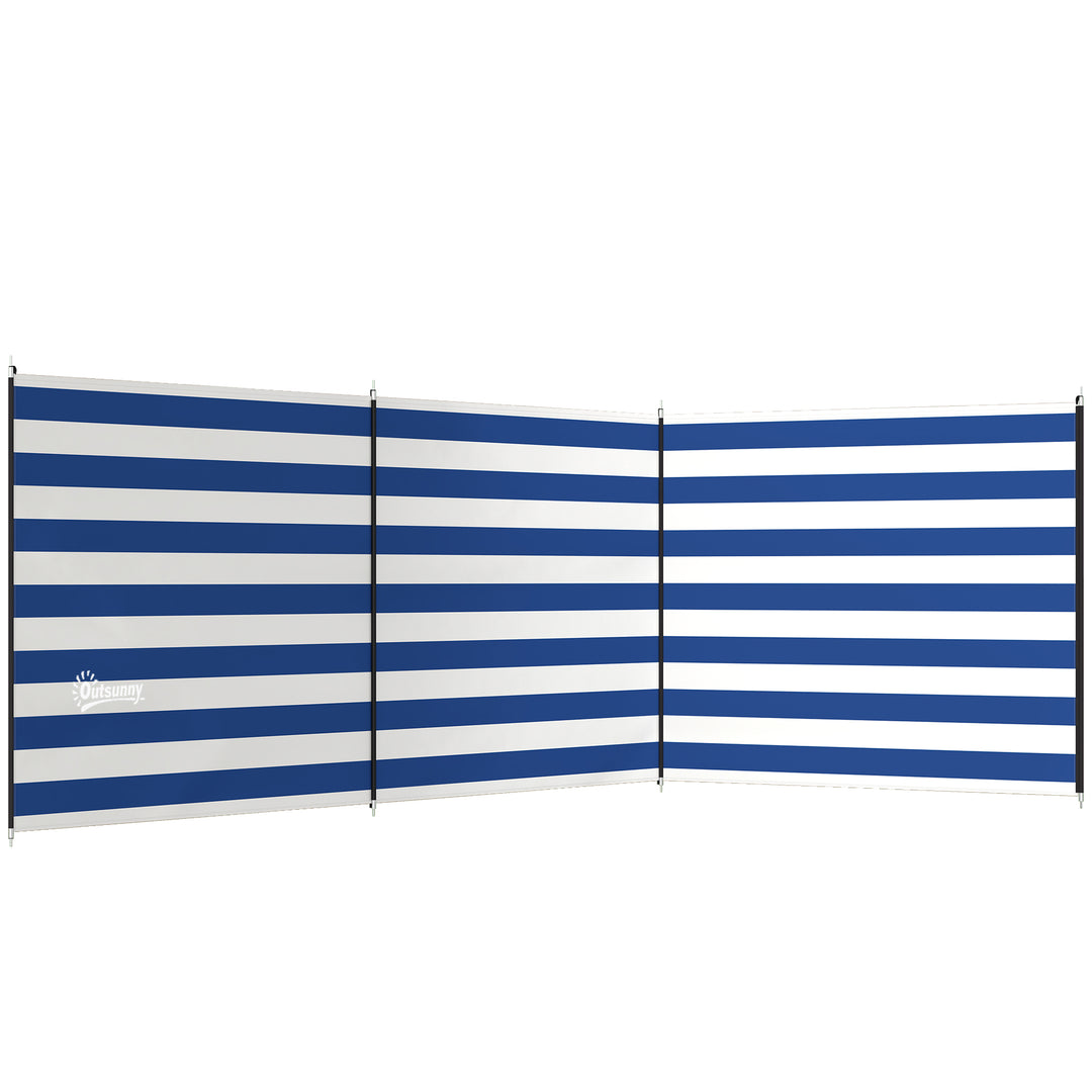4 Pole Camping Windbreaks, Beach Wind Shield Shelter with Carry Bag an