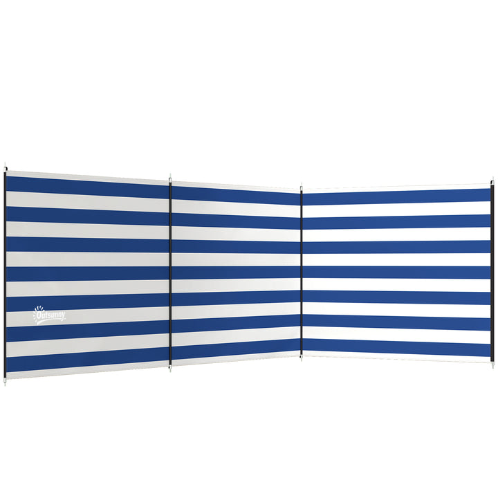 4 Pole Camping Windbreaks, Beach Wind Shield Shelter with Carry Bag an