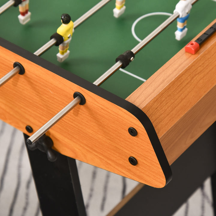 HOMCOM Folding Football Gaming Table Mini Foosball Soccer Table for Family Fun Kids Toy Indoor Play Sports