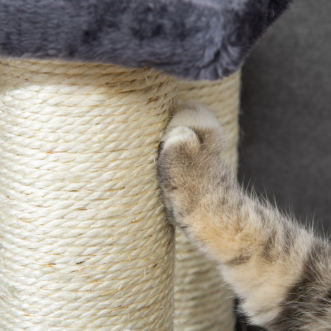 Dog Steps for Bed 4 Step Pet Stairs for Dog Cat ladder Scratch Post Grey
