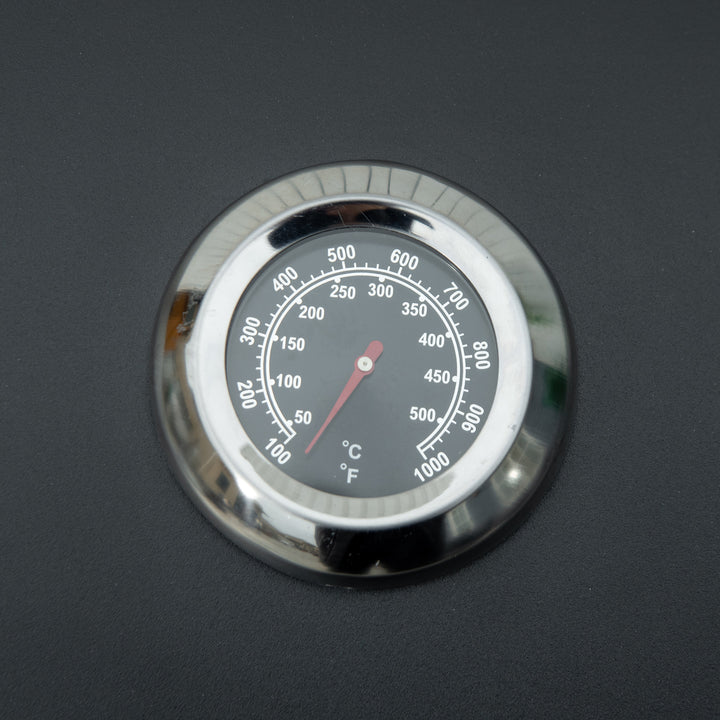 MCL 2 Burner Gas BBQ Grill Outdoor Portable Folding Tabletop Barbecue w/ Lid, Thermometer, Carbon Steel, Black