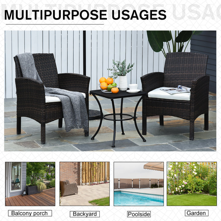 Square Garden Metal Bistro Table Outdoor Patio Coffee Side Desk - Black 45L X 45W X 50H CM