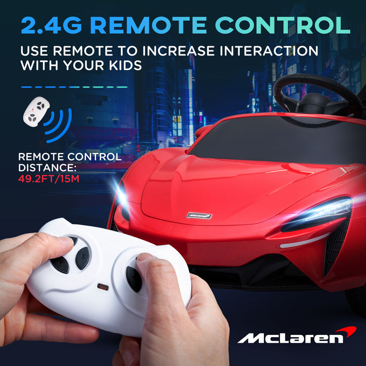 McLaren Licensed Kids Electric Ride-On Car, with Remote Control - Red