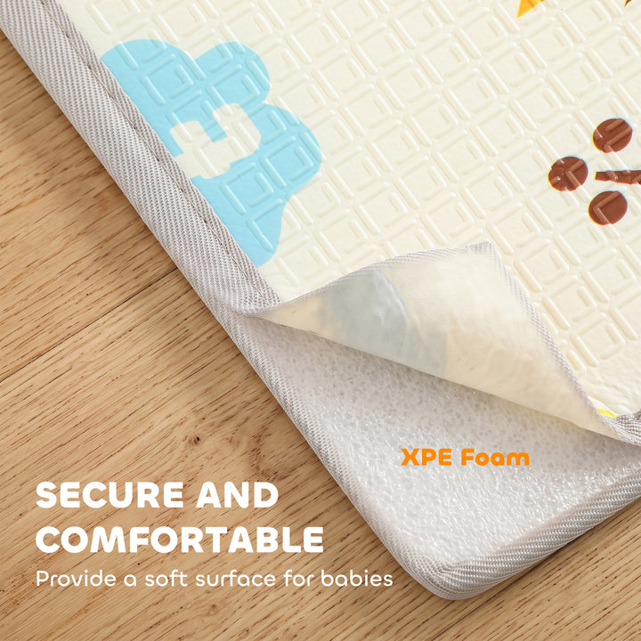 Foldable Reversible Baby Play Mat 200 x 180 cm, Waterproof, Non-Slip - view 5
