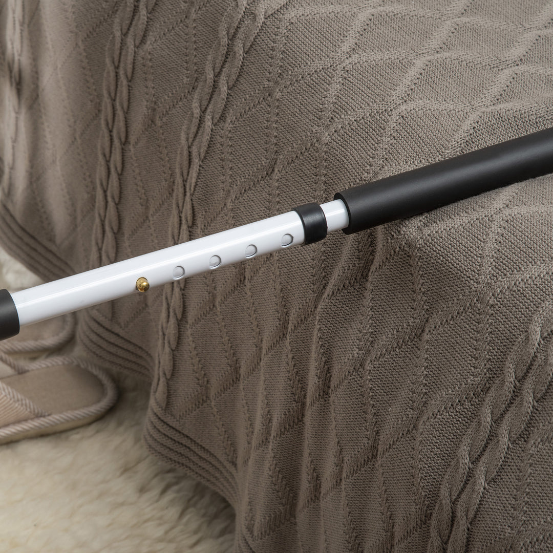 MCL Safety Bed Rail, Height Adjustable Bed Assist Rail with Storage Pocket, Grab Bar for Disabled and Senior, White