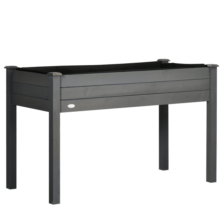 Raised Bed for Garden, Wooden Elevated Planter Box with Bed Liner, for