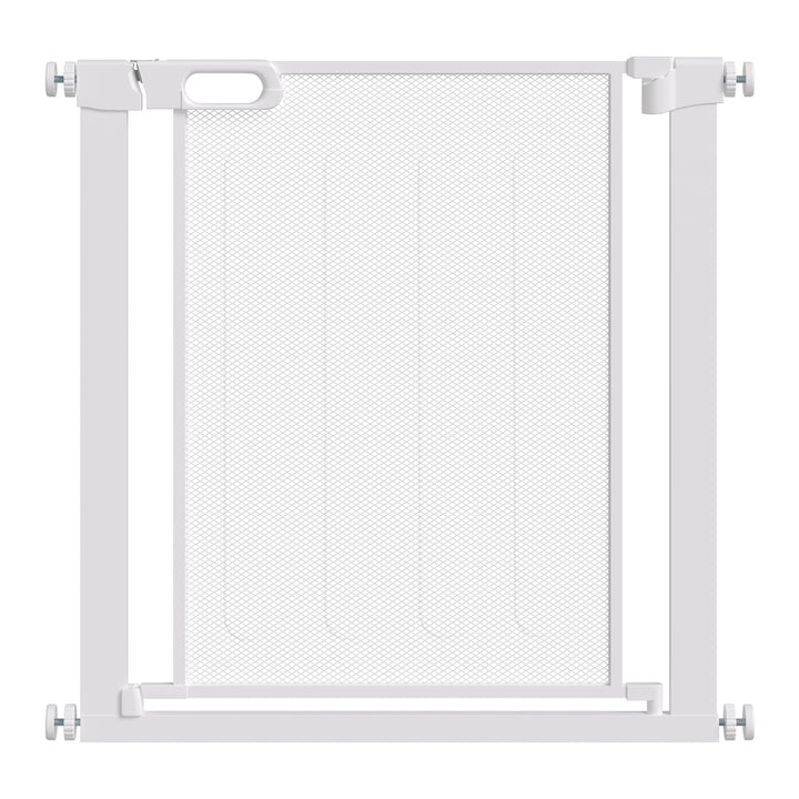 MCL Pet Safety Gate, for Doorways, Staircases, Hallways, with 75-82cm Adjustable Width - White