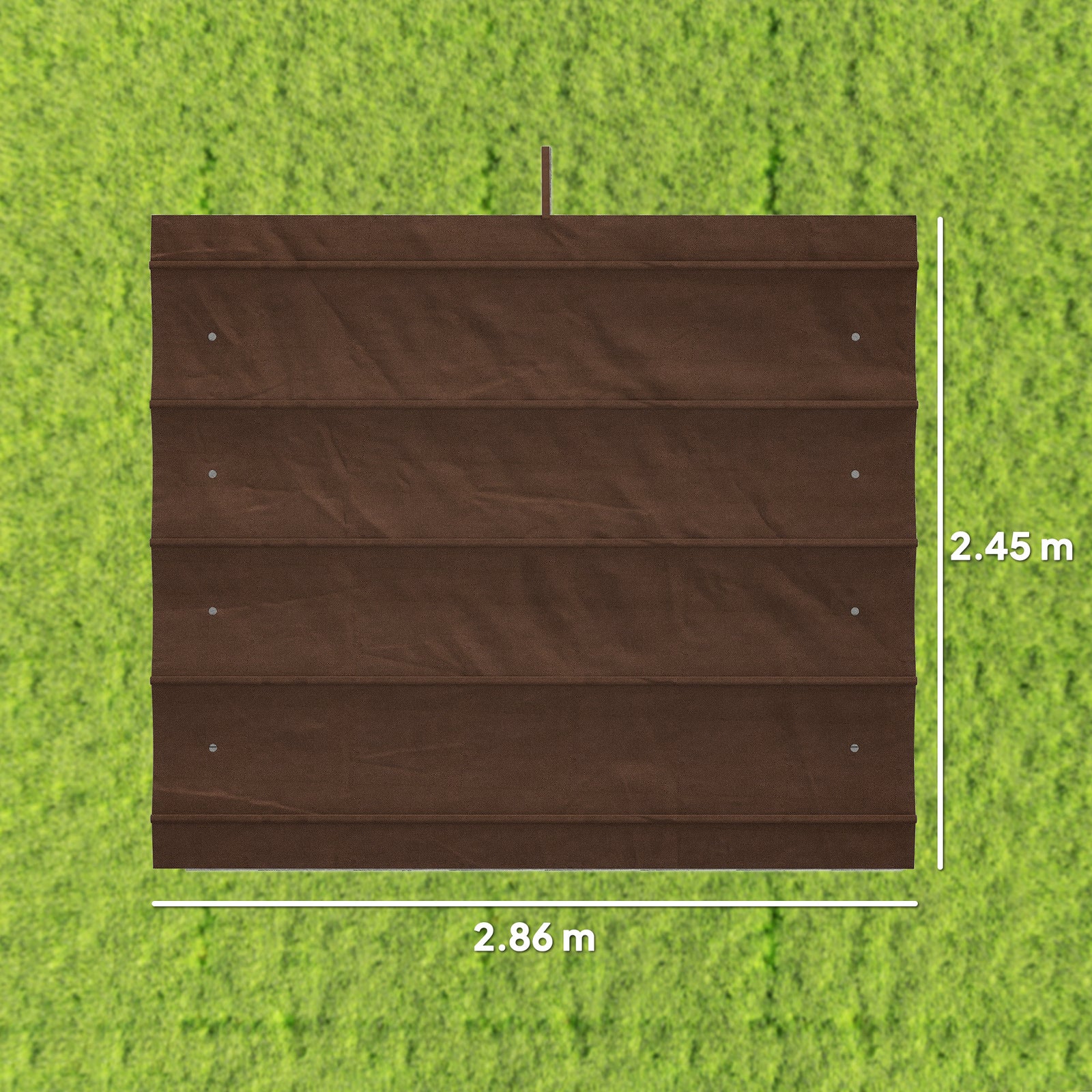 Pergola Cover Roof, 2.86 x 2.45 m Retractable Sun Shade Top for 3 x 2m