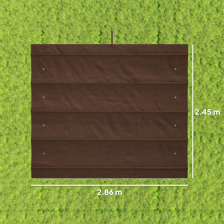 Pergola Cover Roof, 2.86 x 2.45 m Retractable Sun Shade Top for 3 x 2m