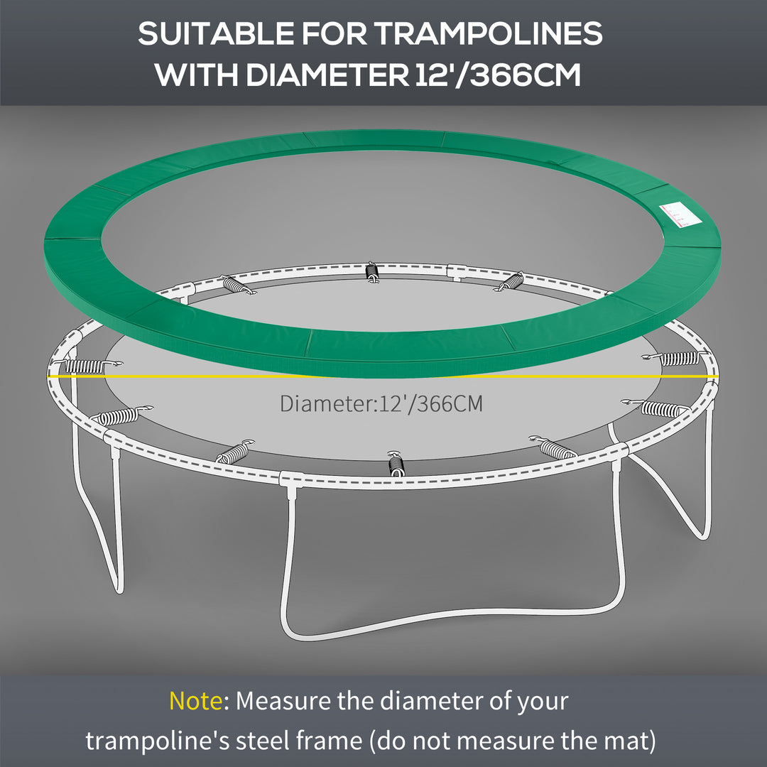 12FT Trampoline Spring Cover, Plastic Trampoline Pad Replacement Safet