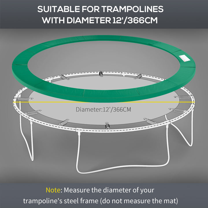 12FT Trampoline Spring Cover, Plastic Trampoline Pad Replacement Safet