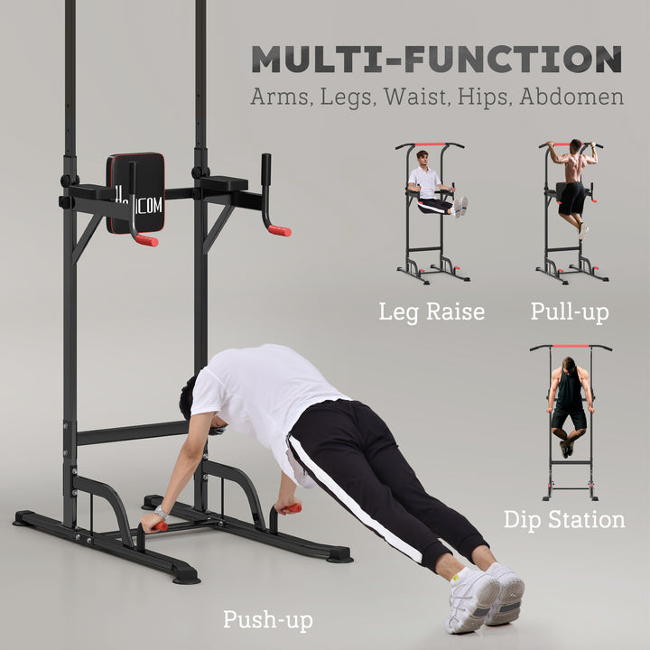 MCL Power Tower Station with Dip Stand, Pull Up Bar Home Office Gym Training Workout Equipment