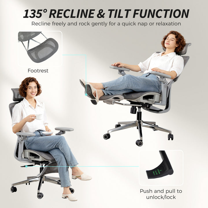 Ergonomic Office Chair, High Back Mesh Desk Chair