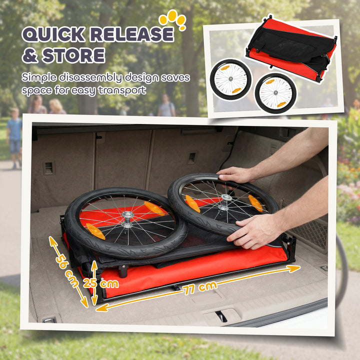 Dog Bike Trailer, Dog Cart Bicycle Carrier for Small and Medium Pets w
