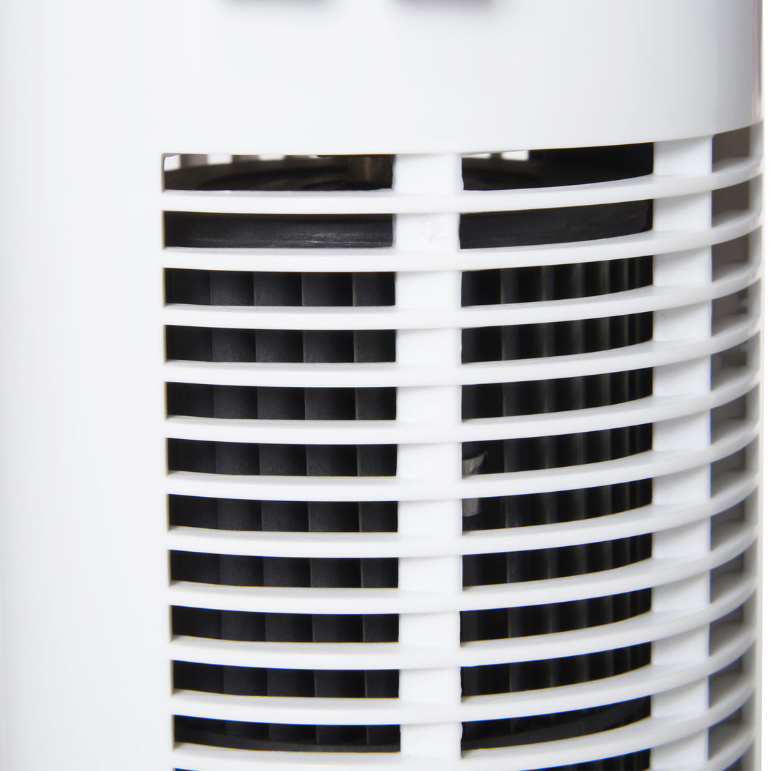 30'' Freestanding Tower Fan, 3 Speed 3 Mode, 10h Timer, 70 Degree Oscillation, LED Light, 5M Remote Controller, White