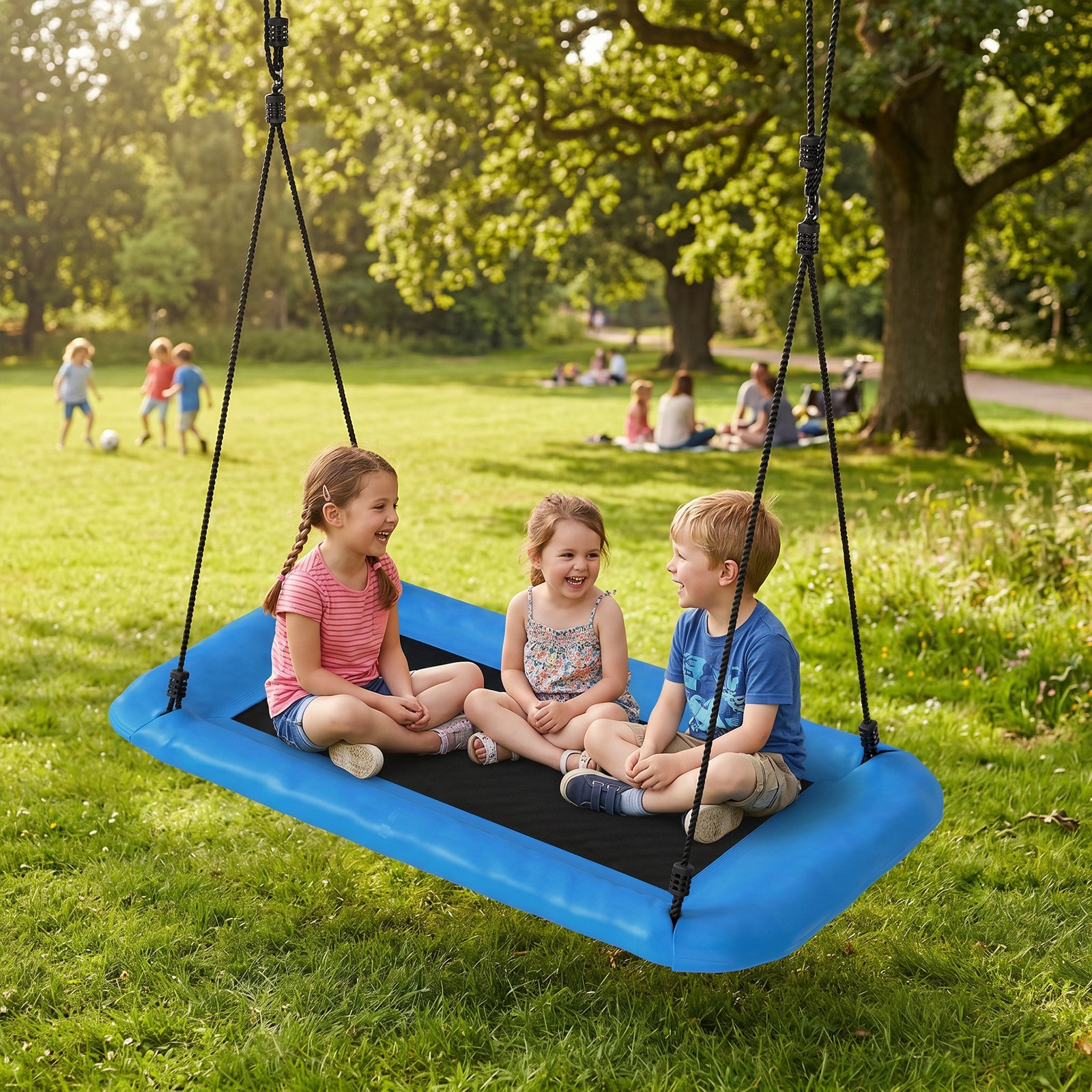 Nest Swing with Adjustable Ropes and Tree Straps, Basket Swing for Kid