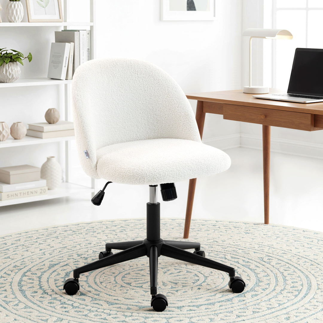 Teddy Fleece Office Chair with Wheels