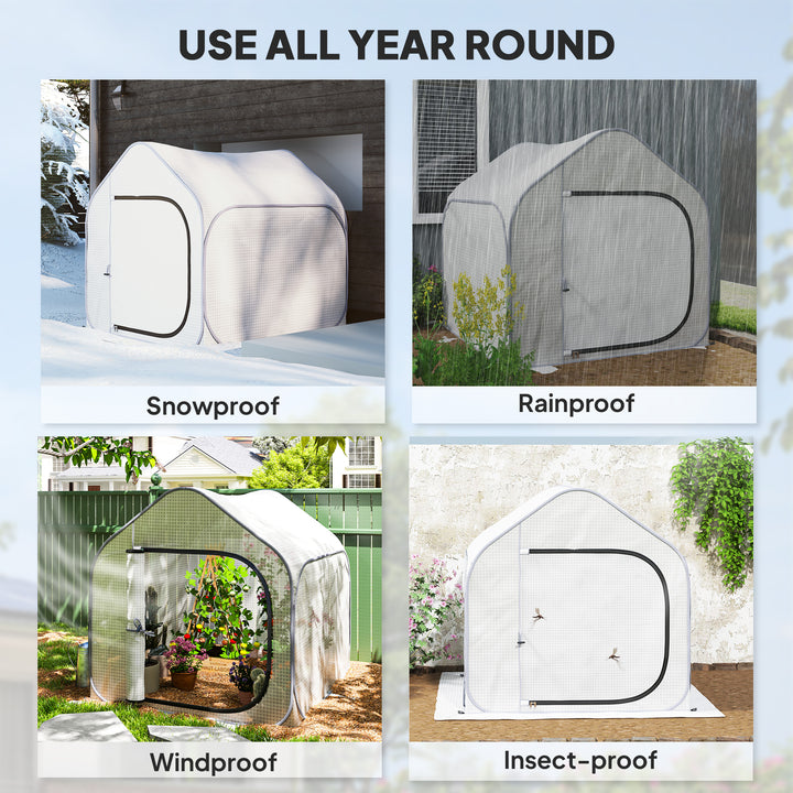 150 x 148cm Pop-Up Greenhouse - White