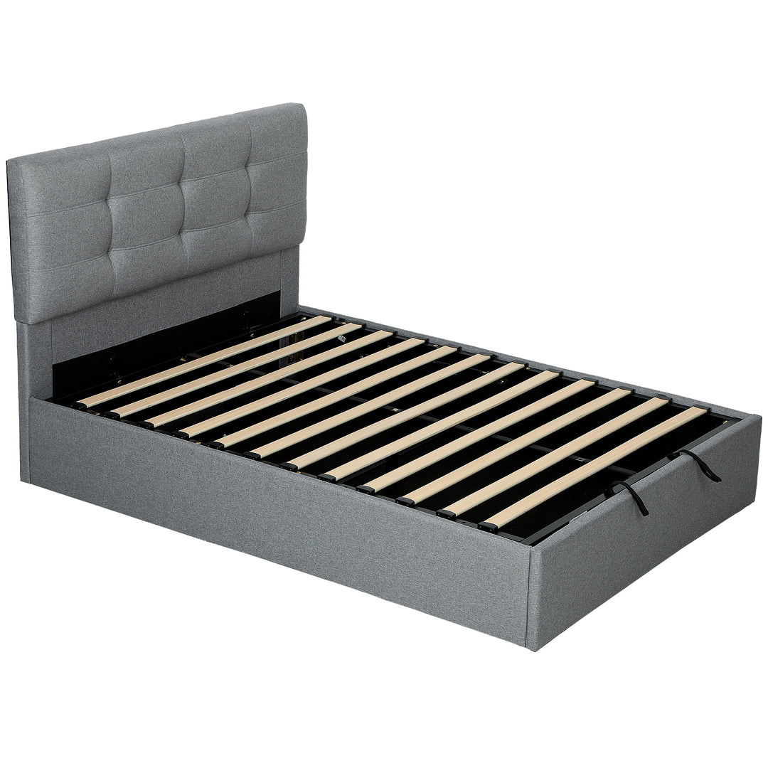 MCL 4ft6 Double Ottoman Bed with Gas Lift Storage - Grey