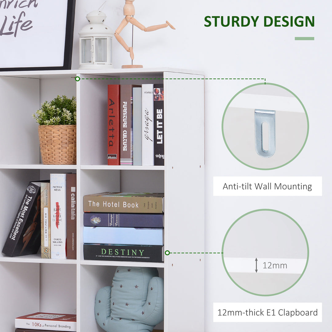 Nine-Cube Storage Shelf - White