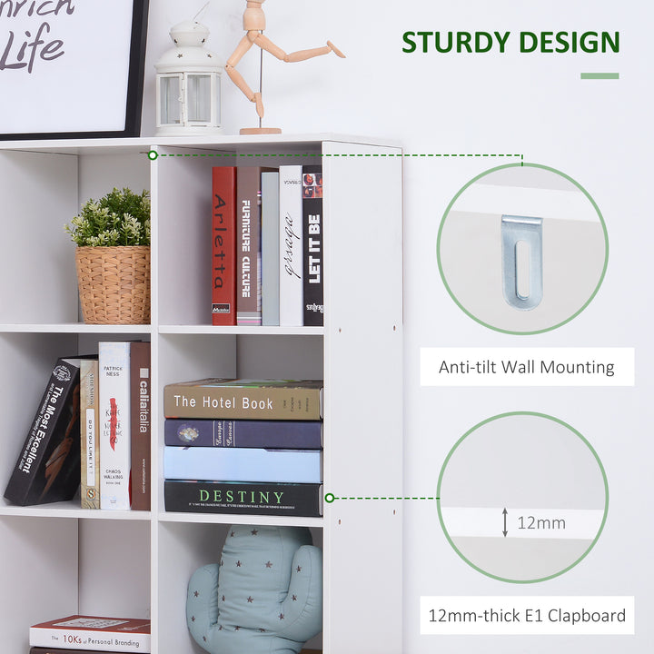 Nine-Cube Storage Shelf - White