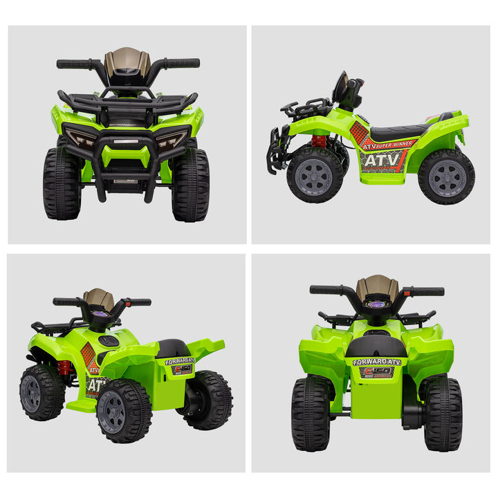 HOMCOM Kids Ride-on Four Wheeler ATV Car with Real Working Headlights, 6V Battery Powered Motorcycle for 18-36 Months, Green | Aosom UK