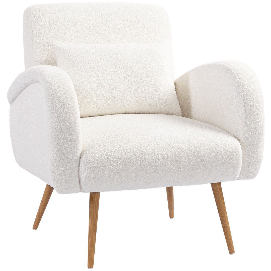 Teddy Fleece Accent Chair - Cream White