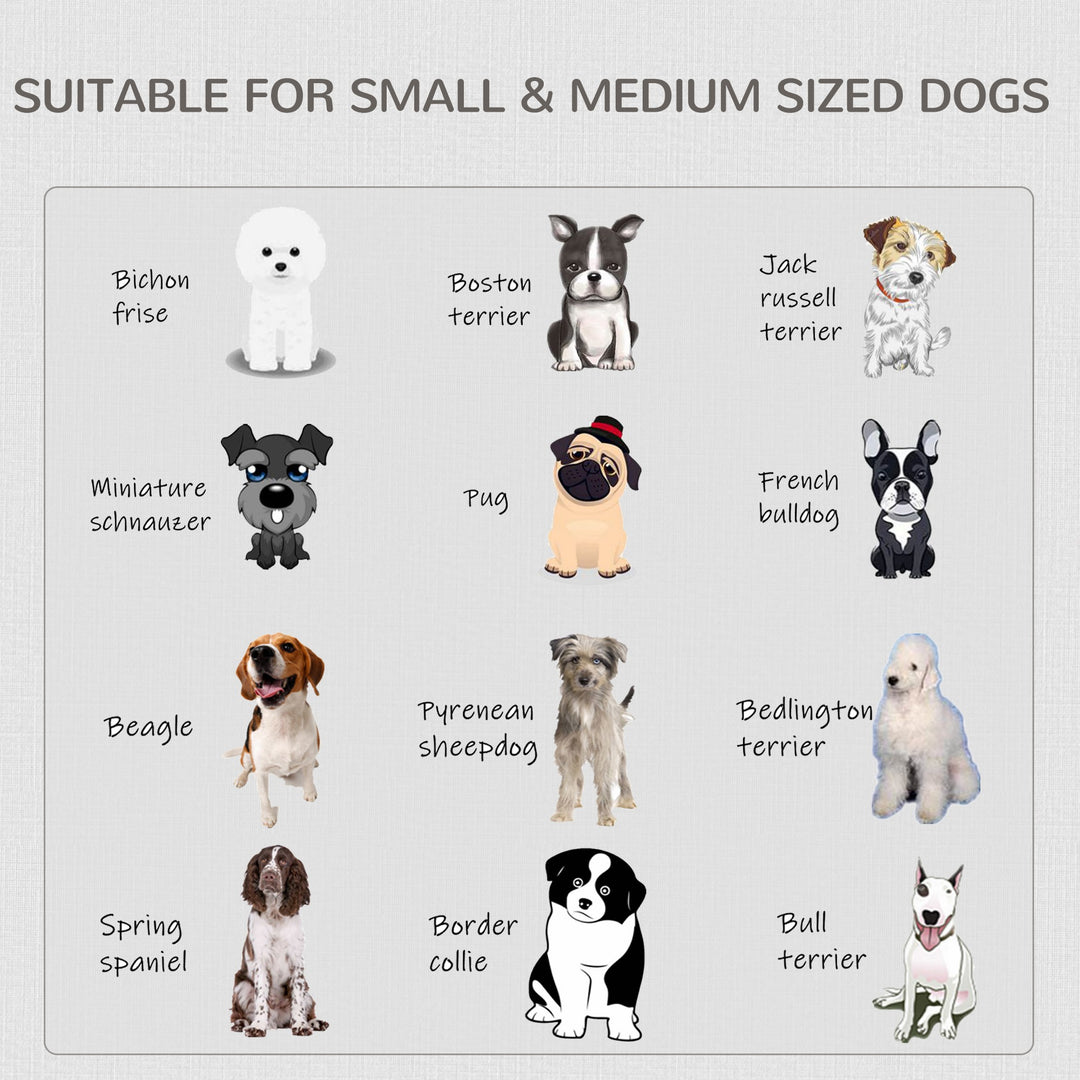 Furniture Style Dog Crate for Small and Medium Dogs, End Table Pet Cage with Two Lockable Doors - Grey