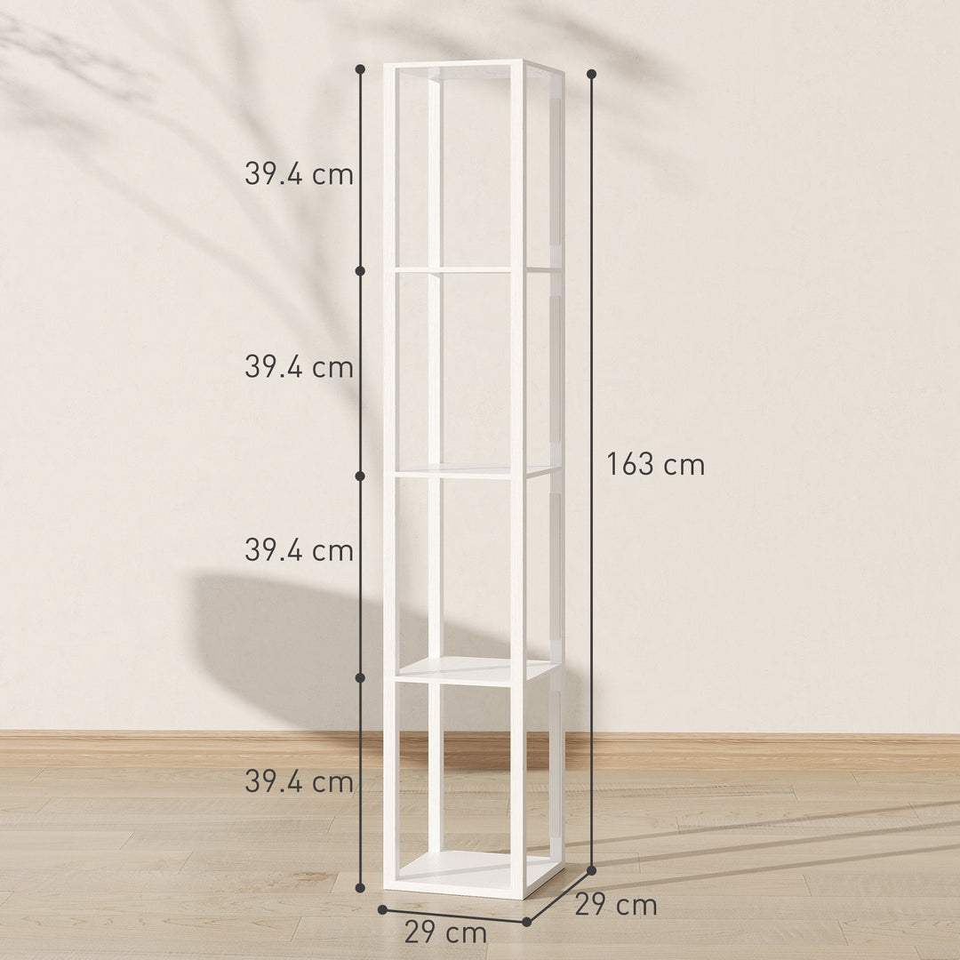 Floor Lamp with Shelves and 3 Brightness Levels - White