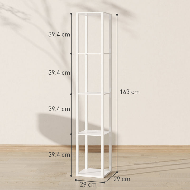 Floor Lamp with Shelves and 3 Brightness Levels - White