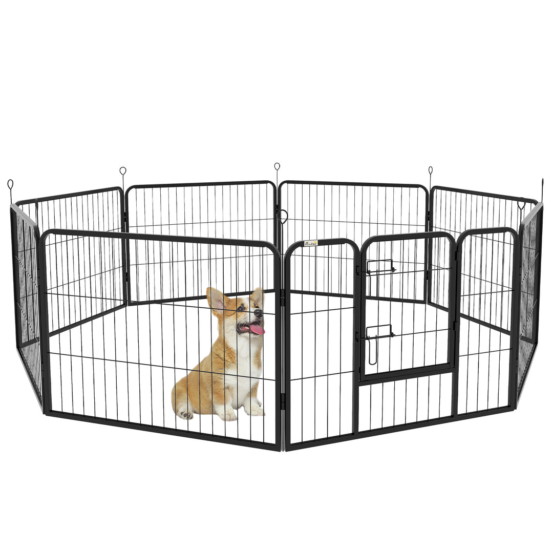 Steel 8 Panel Dog pen Pet Puppy PlayPen Grey