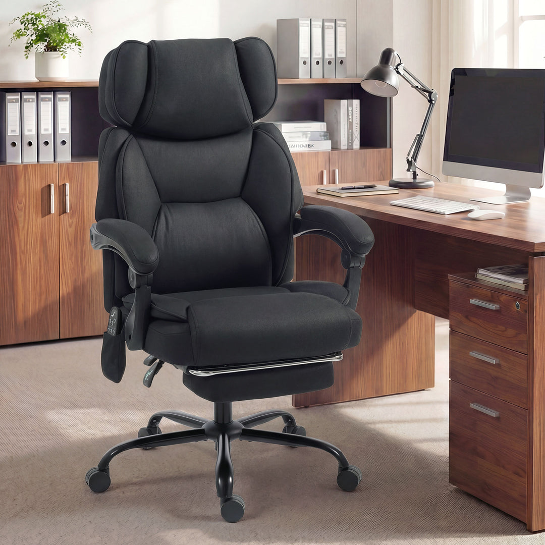 High Back Vibration Massage Office Chair Heated Reclining Computer Cha