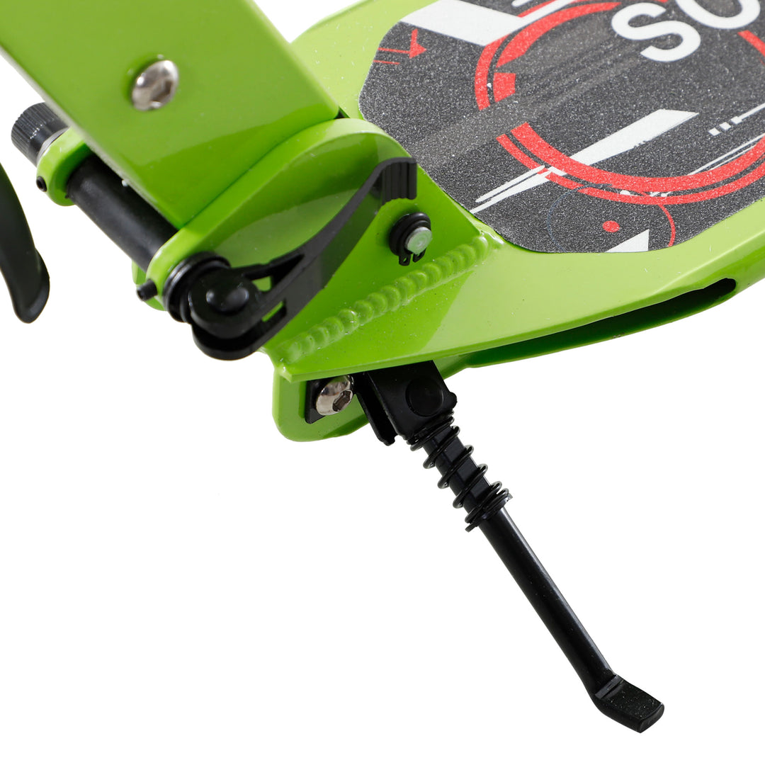 MCL Kick Scooter, Folding 2 Wheel Scooter for 14+ Teens Adults, with Dual Brake System, Dual Suspension, 230mm Big Wheels, 3 Adjustable Handlebar, up to 100KG, Green