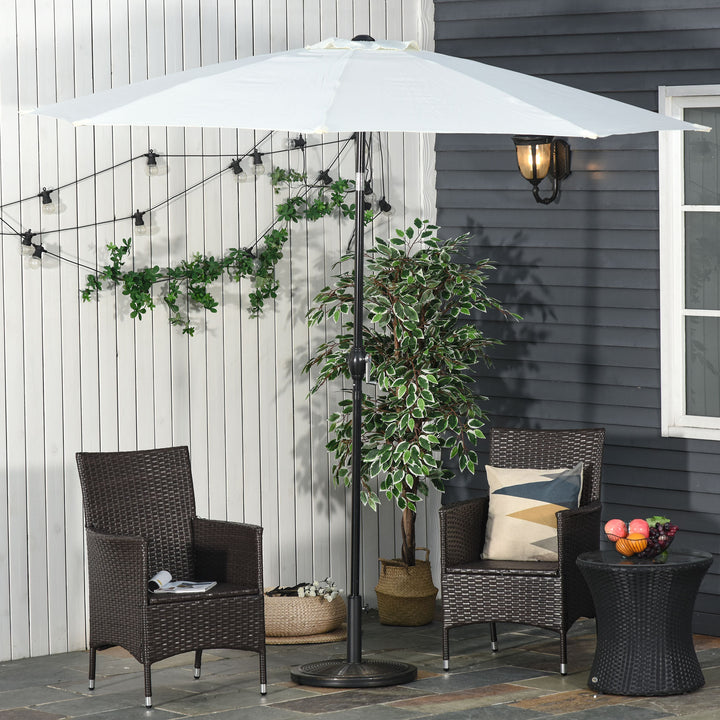 13kg Garden Parasol Base Holder, Cement Outdoor Market Umbrella Stand, Fits 35mm/38mm/48mm Poles, Black