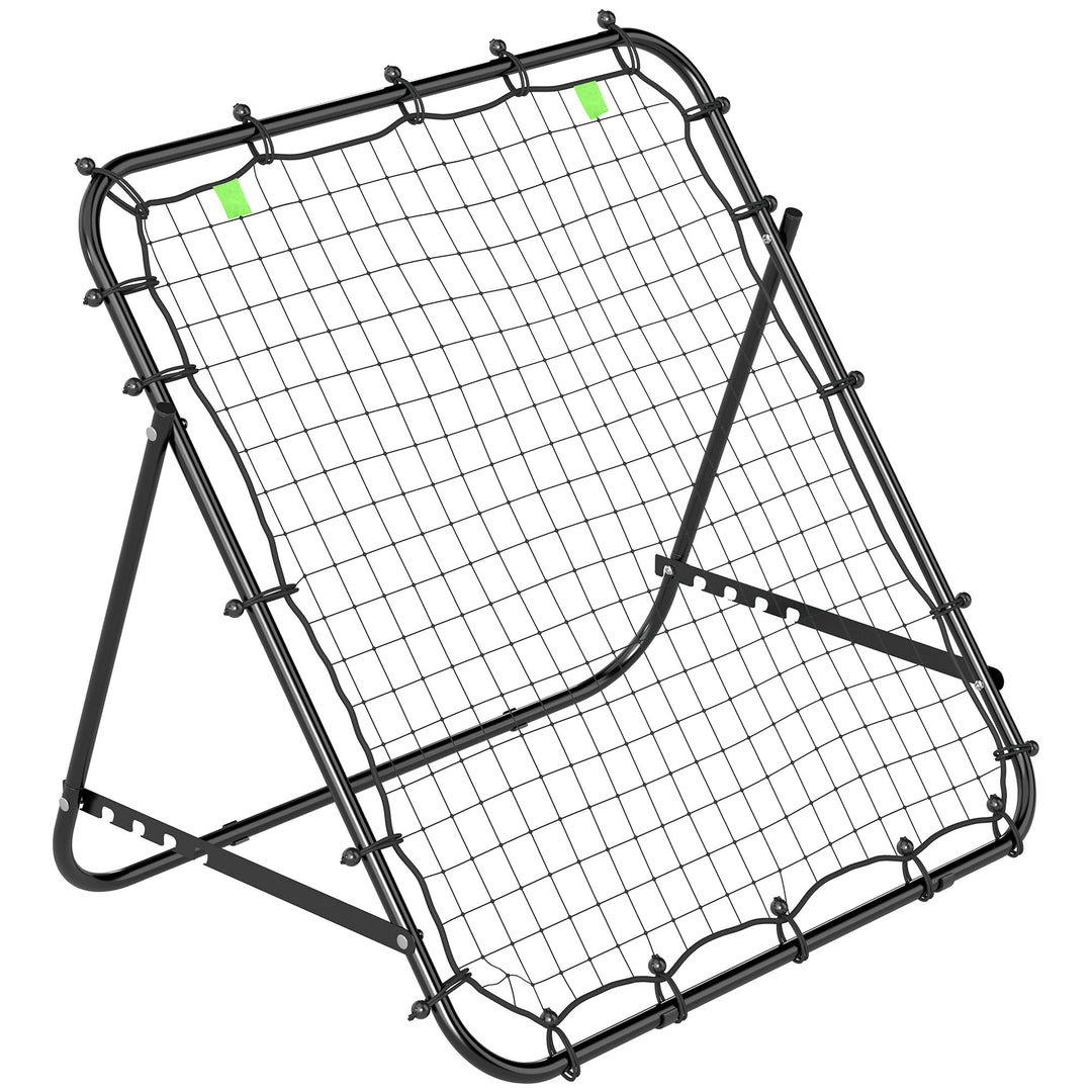 Adjustable Rebounder Net Kickback Target Goal for Teens Adults Training - Black
